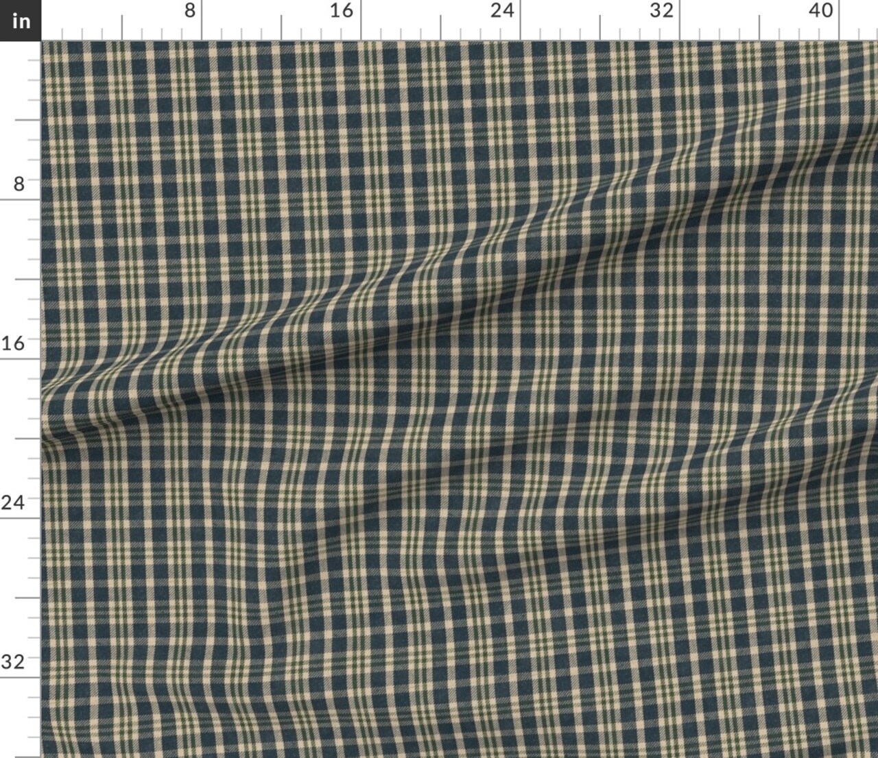 Various Fabrics by the Yard or Fat Quarter Check Cabin Rustic Tartan Custom Printed Fabric by Spoonflower